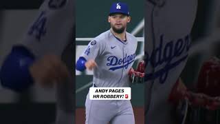 Andy Pages ROBS Corey Seager 😱 #Dodgers #baseball #mlb #robbery
