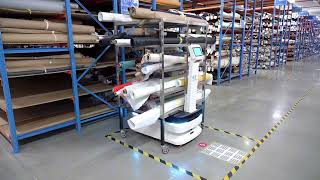 How AMR Robots Enhance Material Flow Efficiency in footware industry.