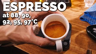 Espresso brewing temperature