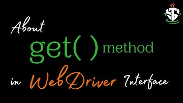 get( ) method in WebDriver Interface in selenium