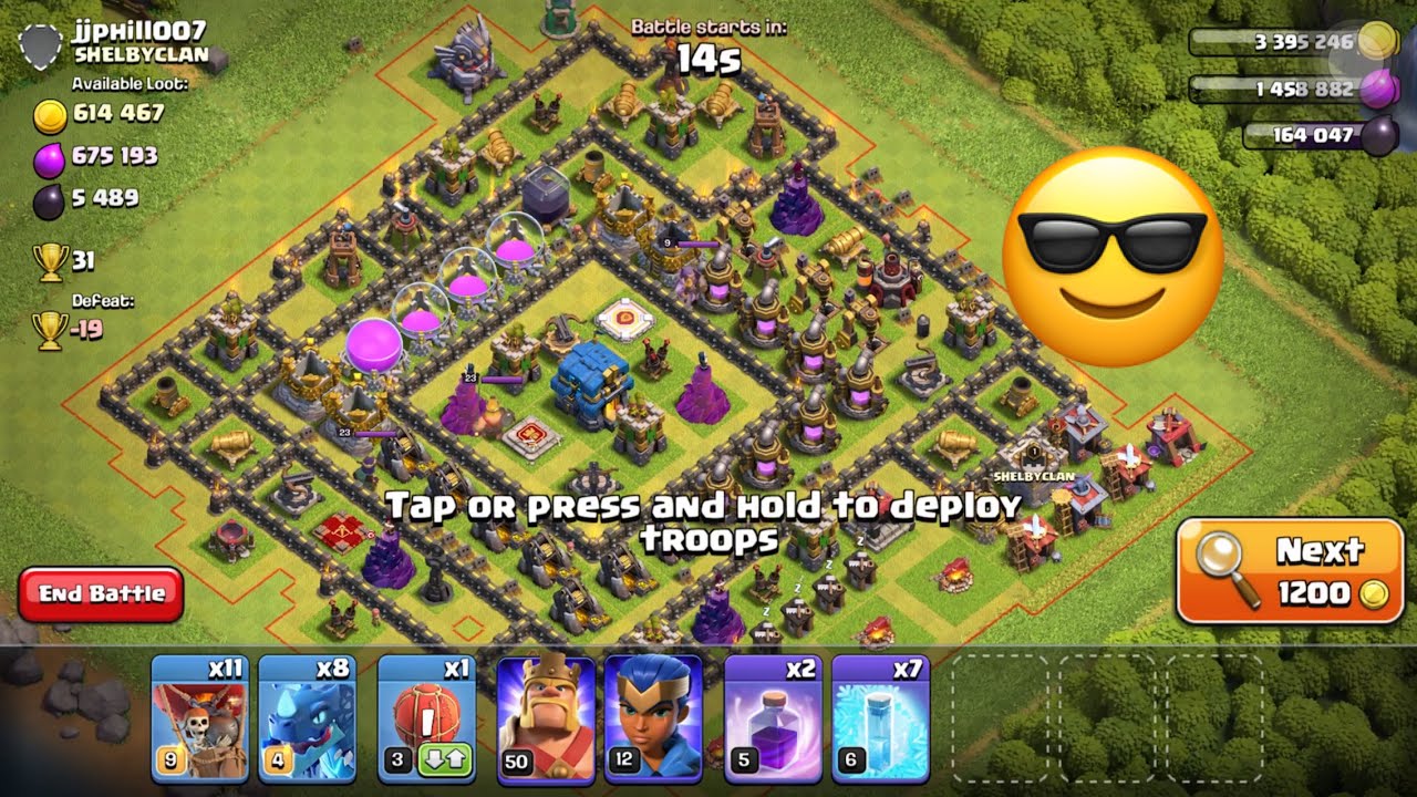 Clash of Clans/Electro dragon & balloons strategy 3 stars/No spell attack..Easiest High loot 600k