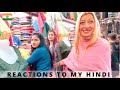 Surprising Indians with speaking Hindi on local market in India ❤️
