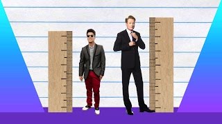 How Much Taller? - Bruno Mars vs Conan O'Brien!