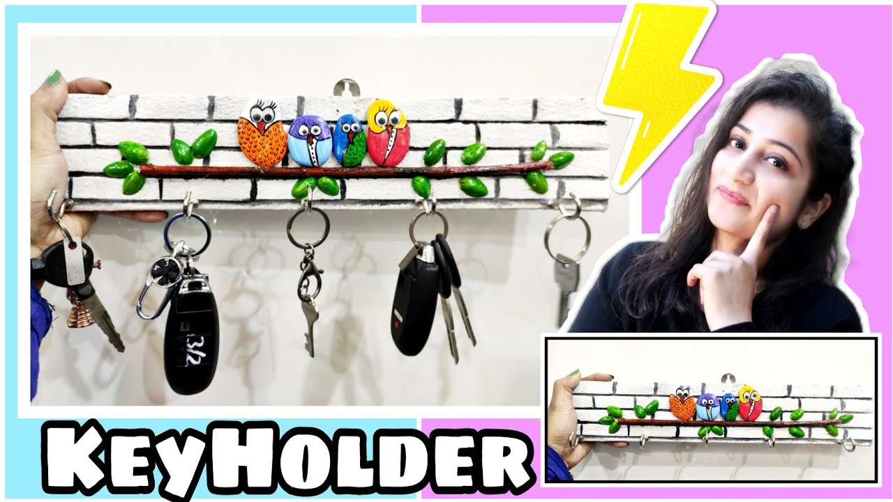 DIY keyholder/ Keyholder making at home/How to make key holder/ keyholder making ideas YouTube