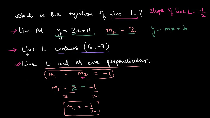 How to find the equation of a line perpendicular