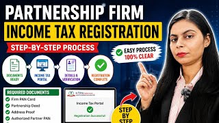 Partnership Firm Income Tax Registration Full Process 2026 | INCOME TAX PORATL REGISTRATION
