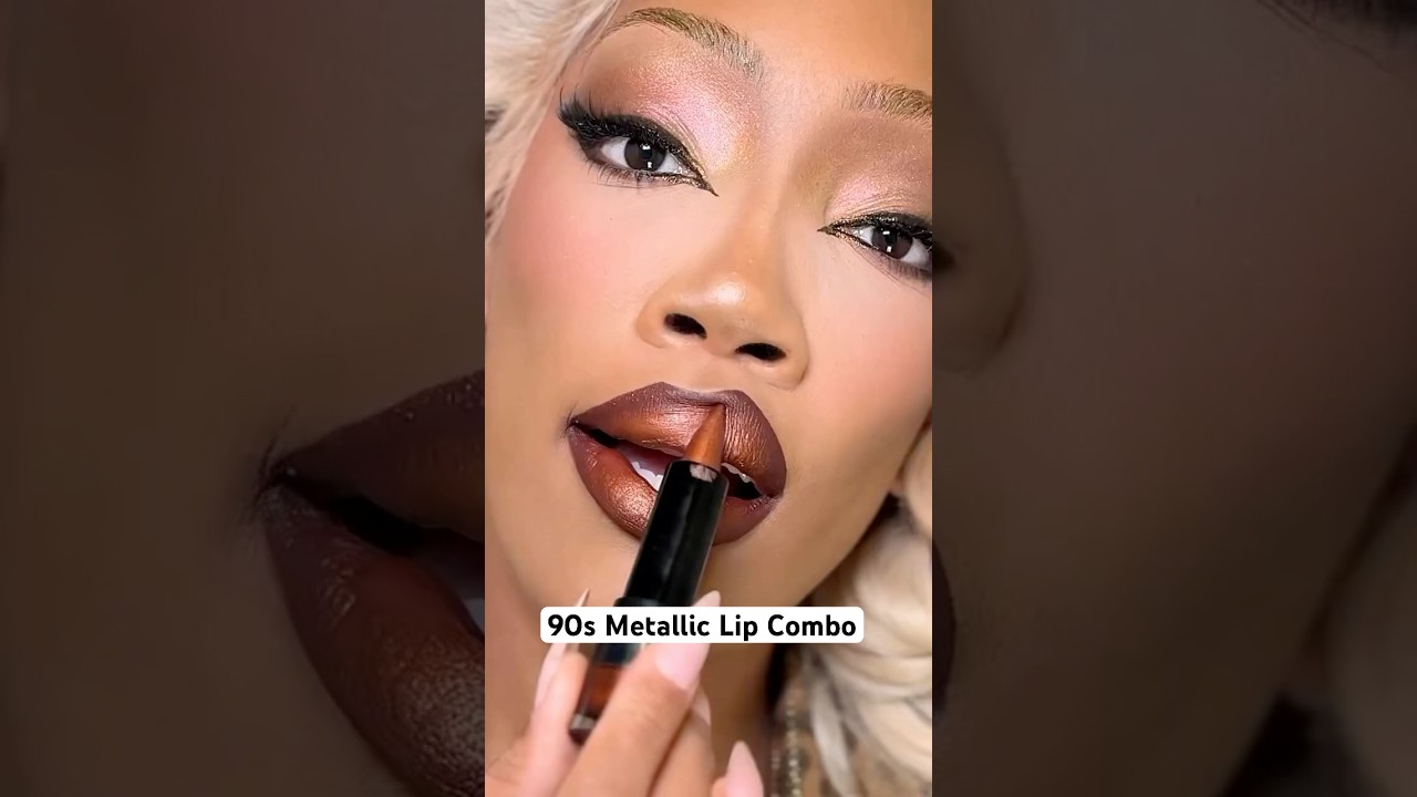 90s Metallic Lip Combo #90s #90smakeup - YouTube