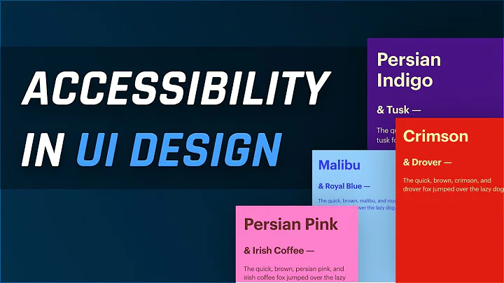 Basics of Accessibility in UI Design - Color Contrast Ratios! [Figma Tutorial]