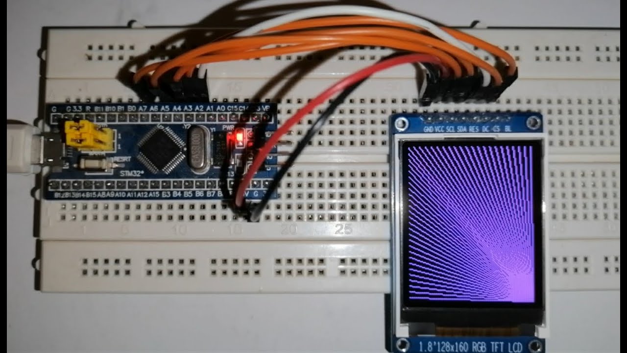 Interfacing STM32 with 1.8 Inch TFT display - YouTube
