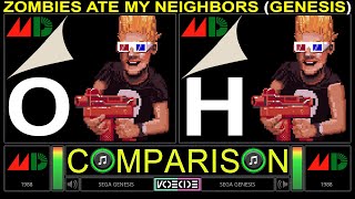 [Hack] Zombies Ate My Neighbors (Sega Genesis vs Sega Genesis) Side by Side Comparison @vcdecide