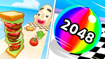 Sandwich Runner | Ball Run 2048 NEW APK BIG UPDATE- Android,iOS - All Level Gameplay