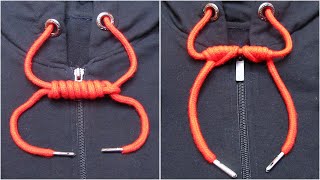 2 ways to tie Your hoodie strings. Tutorial for Knots. How to tie hoodie strings.