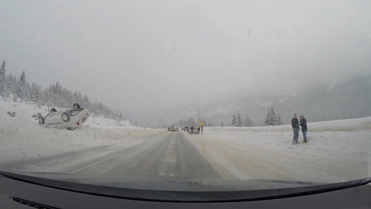 Coquihalla winter snow roll over accident  December 23.2016 (Highway 5)