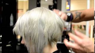 From Blond to Silver Gray Bob