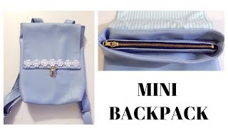 Fashion DIY 20 | Mini Backpack with Zipper and Flap