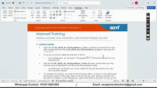 Shelly Cashman Excel 2019 | Module 9: SAM Project 1a Maxwell Training