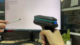 Barcode scanning video of AiGather A-9522 wireless handheld 2d barcode scanner