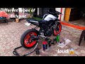 Trying different types of exhaust for Yamaha MT 15 Bs6 | Gopro Hero 7 black