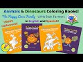 Halloween Animals and Dinosaurs Coloring Books!  By Little Book Farmers/ The Happy Lines Family 