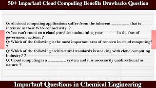MCQ Questions Cloud Computing Benefits Drawbacks with Answers