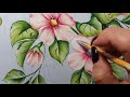 Passarinhos c/ flores do campo  - Parte 2 - Pintura em tecido