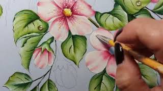 Passarinhos com Flores do Campo – Parte 2 Pintura em Tecido