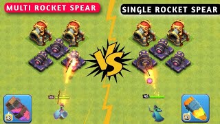 Multi Rocket Spear vs Single Rocket Spear New Abilities Epic Equipment |Clash of Clans 🔥
