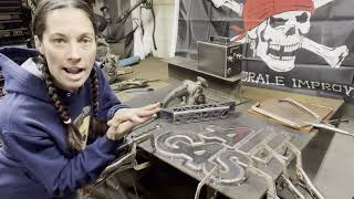 All-Gas Logo Sign | Masterpiece Metal Sculpture Creation | Welding Custom Signs | Barbie The Welder