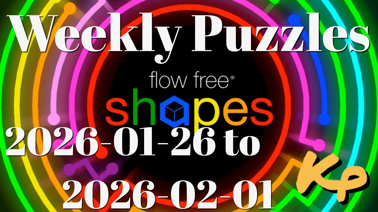 Flow Free Shapes - Weekly Puzzles - Knot Challenge - 2026-01-26 to 02-01 - Jan 26th to Feb 1st 2026