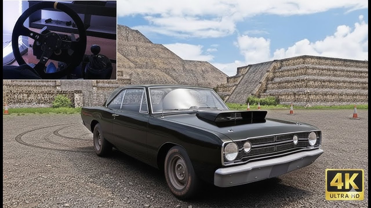 Dodge Dart HEMI Super Stock Drifting Forza Horizon 5 | Steering Wheel Gameplay