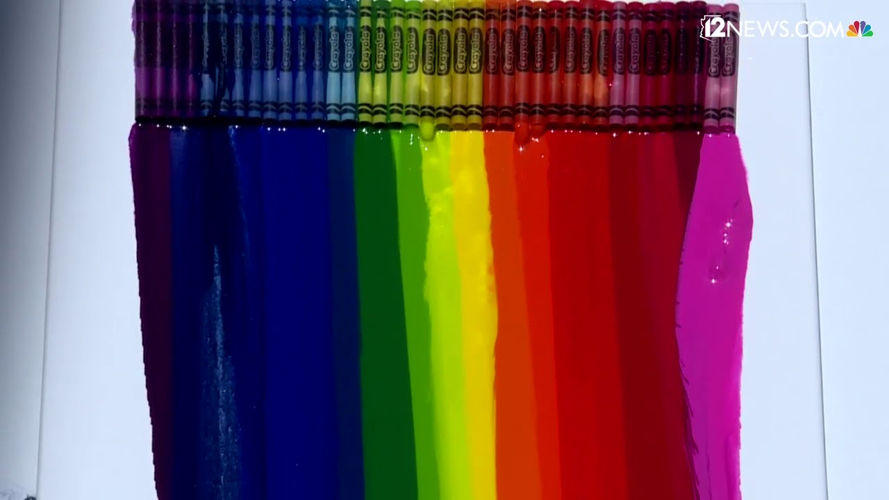 VIDEO: Time lapse shows crayons melting in 116 degrees