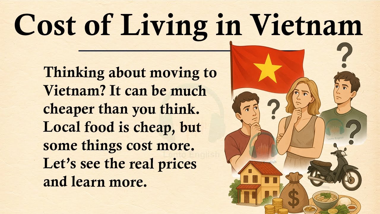 Сколько стоит жизнь во Вьетнаме? || 🔴🟡Изучайте английский язык по рассказам, уровень 3 || Оцененн...