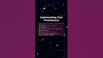Implementing User Permissions ##ai ##artificialintelligence ##machinelearning ##aiagent