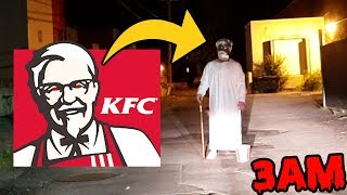 DONT GO TO AN ABANDONED KFC OVERNIGHT OR KERNEL SANDERS.EXE APPEARS| HAUNTED KERNEL SANDERS FOUND