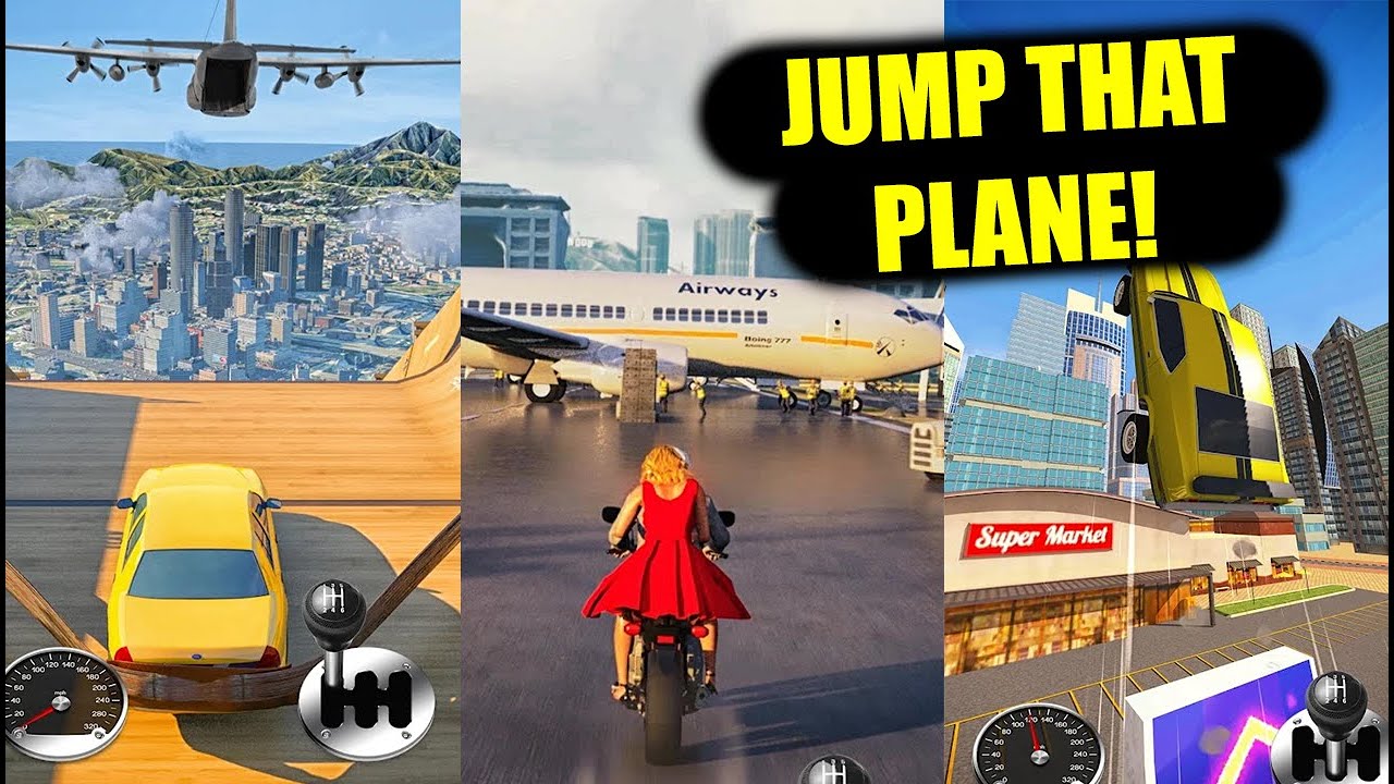 Jump into the Plane is Crazy Car Stunts Game for Android and iPhone iOS ...