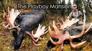 GIANT DROP TINE YUKON MOOSE! | Hunt from an abandoned trappers cabin called &quot;The Playboy Mansion&quot;