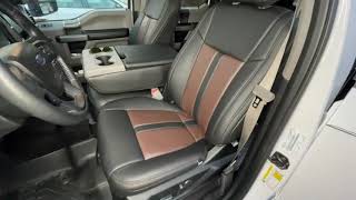 Katzkin Black & Brown Leather Seats in a 2017 Ford F-150 #f150