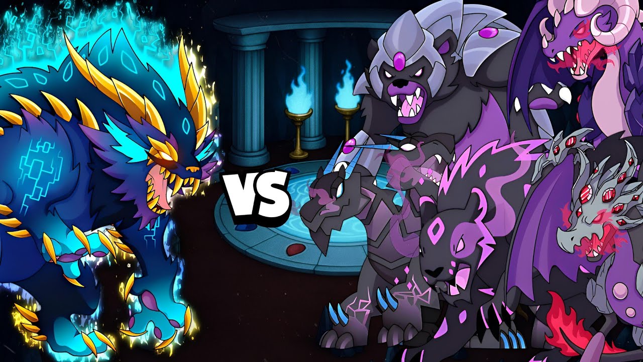 Guardian king vs All Dark Type Legendary Battle😱|| In dynamons world 