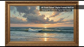 Turn Your TV Into Art: 4K Ocean Sunset Painting for Home Decor screenshot 2