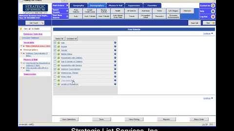 How to run a count for consumer direct marketing list
