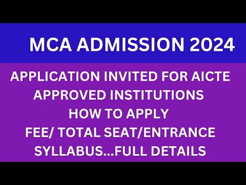 MCA ADMISSION 2024
