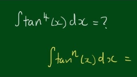 Integral of ∫tan^4(x)dx using the Reduction Formula