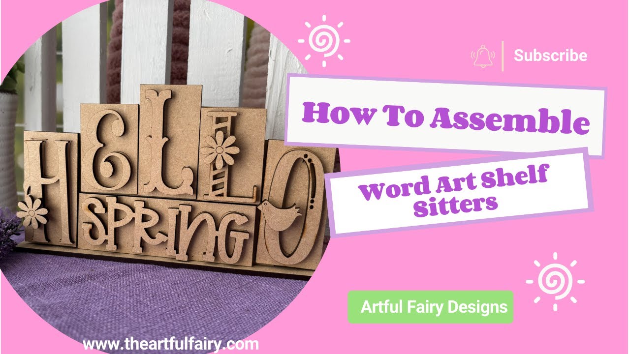How to Assemble Word Art Shelf Sitters | DIY Wood Blank Home Decor ...