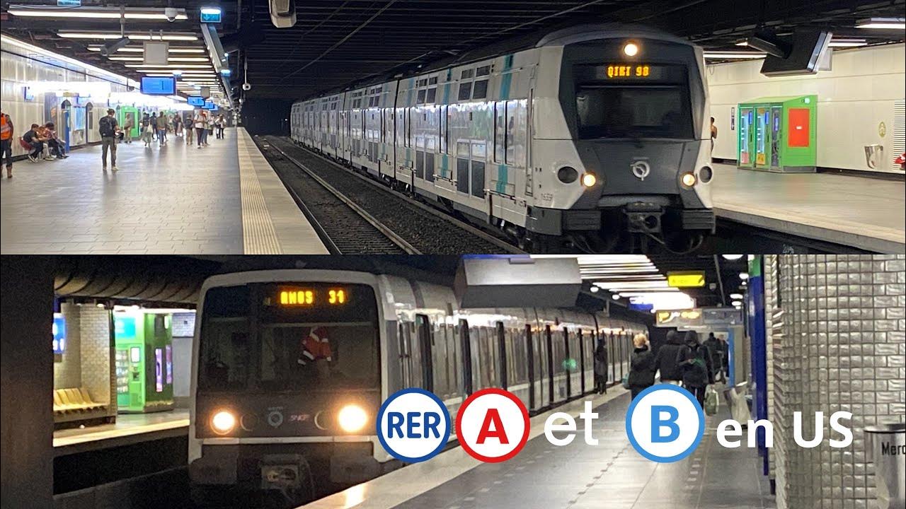 RER A et B : MI79/84 et MI09 en US - YouTube