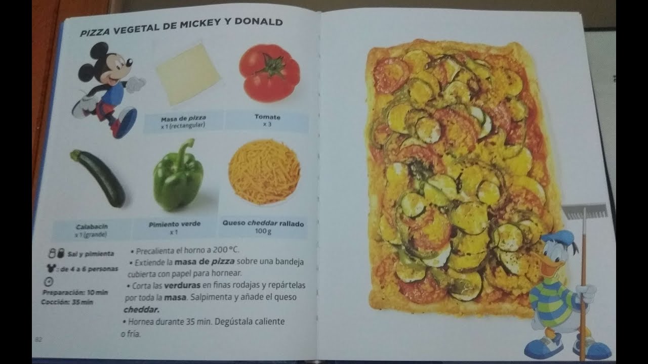 Pizza Vegetal de Mickey y Donald (RECETAS DISNEY) - YouTube