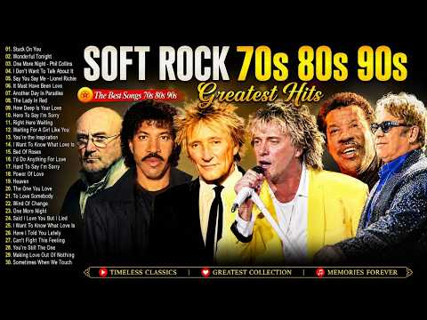 Soft Rock 70s 80s 90s Greatest Hits - Michael Bolton, Bryan Adams, Rod Stewart,Phil Collins,Bee Gees