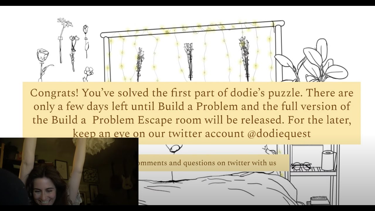 GB trying a dodie escape room thing - dodie works through the initial version of the dodie escape room