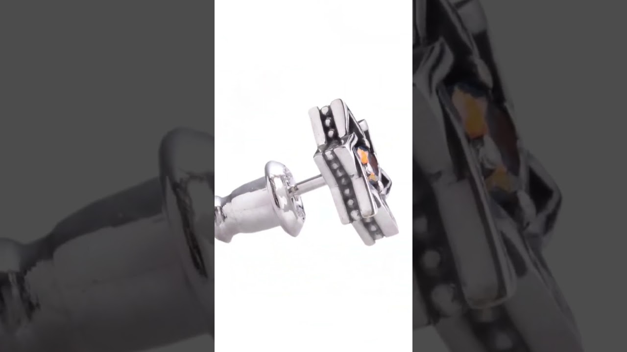 ヘキサグラムスタッドピアスBL AKE0073 片耳用 Hexagram stud earrings