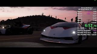 Forza Horizon 5 All Street Races (FT) Speedrun in 1:16:39 (PC) [Former World Record]