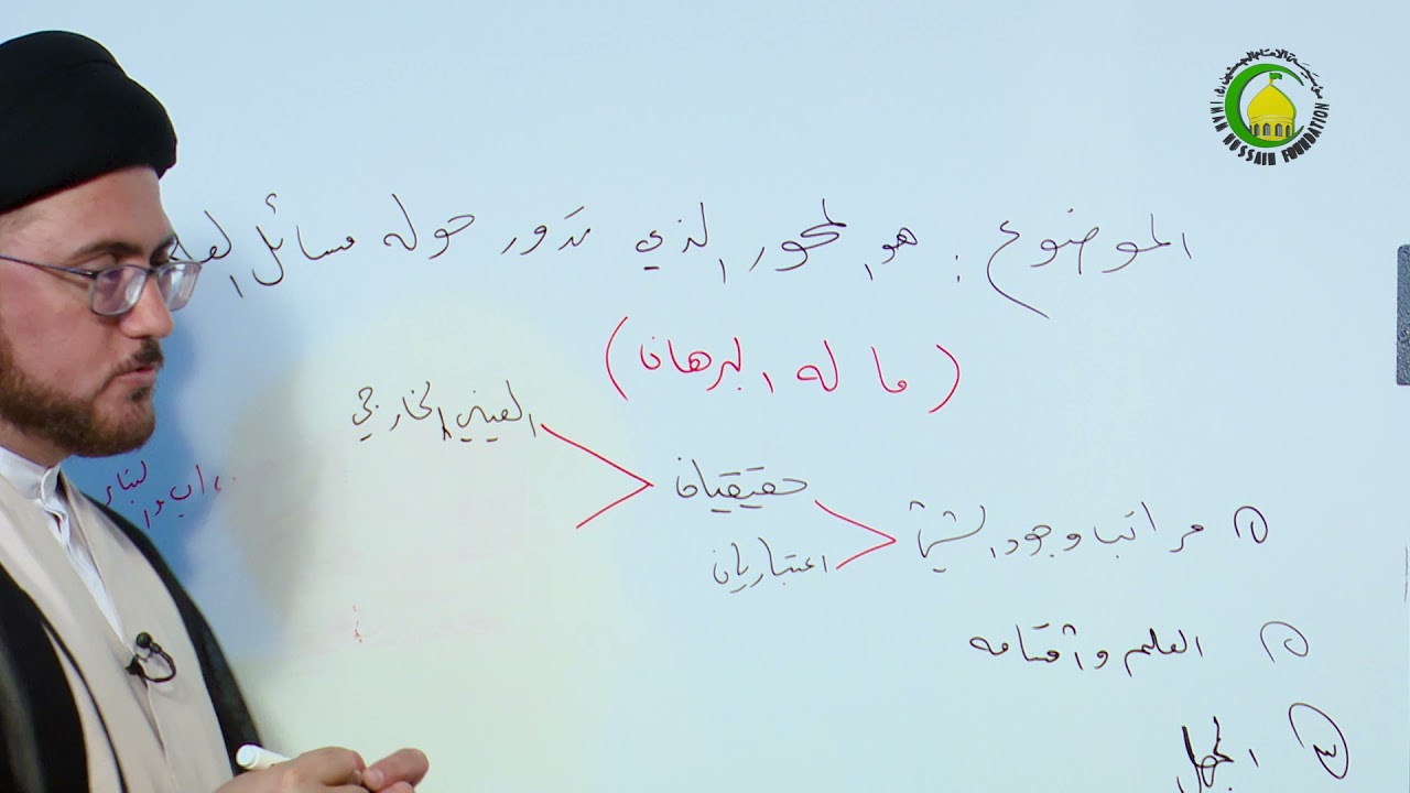 4   موضوع علم المنطق1 - الأستاذ: سماحة السید سعد البخاتی